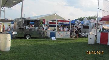 The booth from a distance