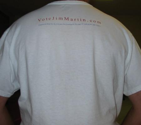 Vote Jim Martin T-Shirt
Click To Enlarge